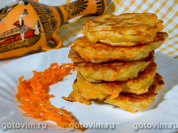 Постные морковные оладьи Постные морковные оладьи
