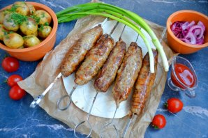 Люля-кебаб в жировой сетке