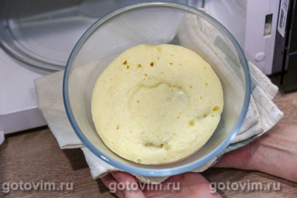 Творожная запеканка с бананами и манкой в микроволновке Творожная запеканка с бананами и манкой в микроволновке