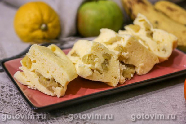 Творожная запеканка с бананами и манкой в микроволновке Творожная запеканка с бананами и манкой в микроволновке