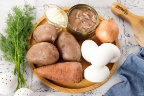 Салат Мимоза с сайрой Салат Мимоза с сайрой