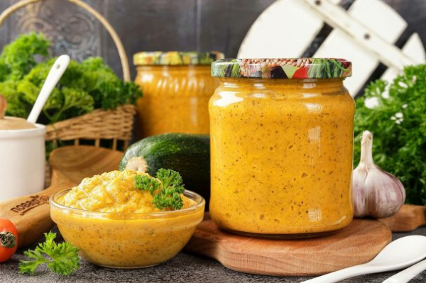 Икра из кабачков жареная