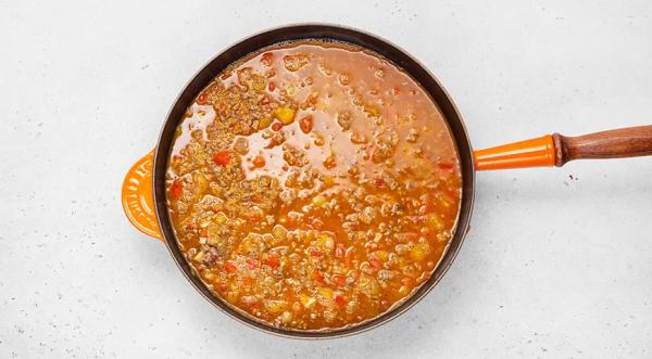 Булгур с фаршем на сковороде, пошаговый рецепт с фото на 470 ккал