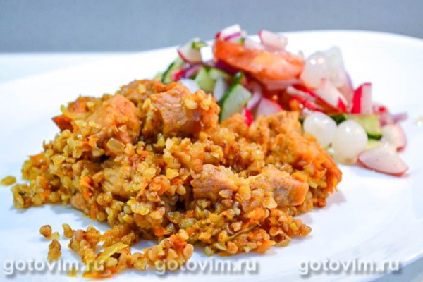 Гречневая каша с мясом по-купечески