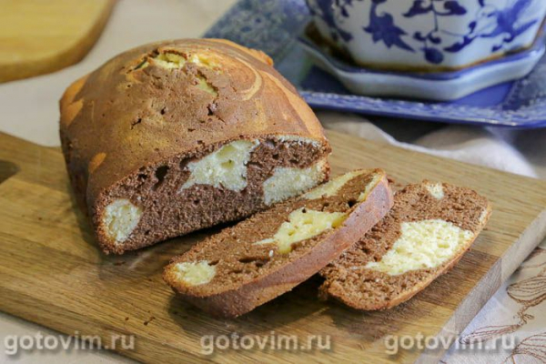 Мраморный кекс в хлебопечке Мраморный кекс в хлебопечке