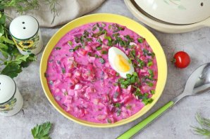 Окрошка со свеклой Окрошка со свеклой
