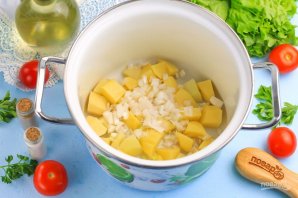 Постный суп с фасолью Постный суп с фасолью