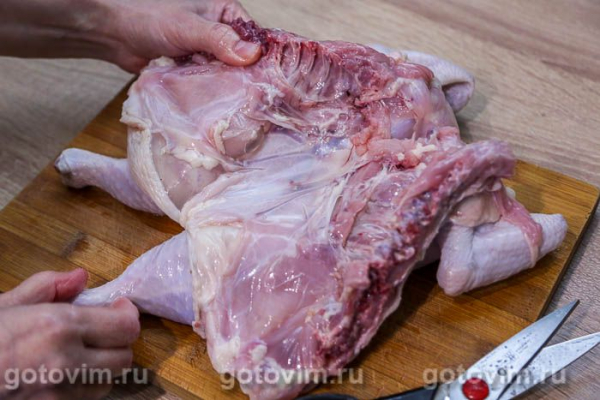 Рулет из курицы с перцем чили и чесноком в мультиварке Рулет из курицы с перцем чили и чесноком в мультиварке