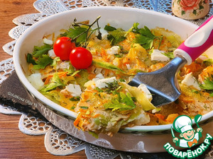 Рыбная запеканка с кабачком под соусом Рыбная запеканка с кабачком под соусом